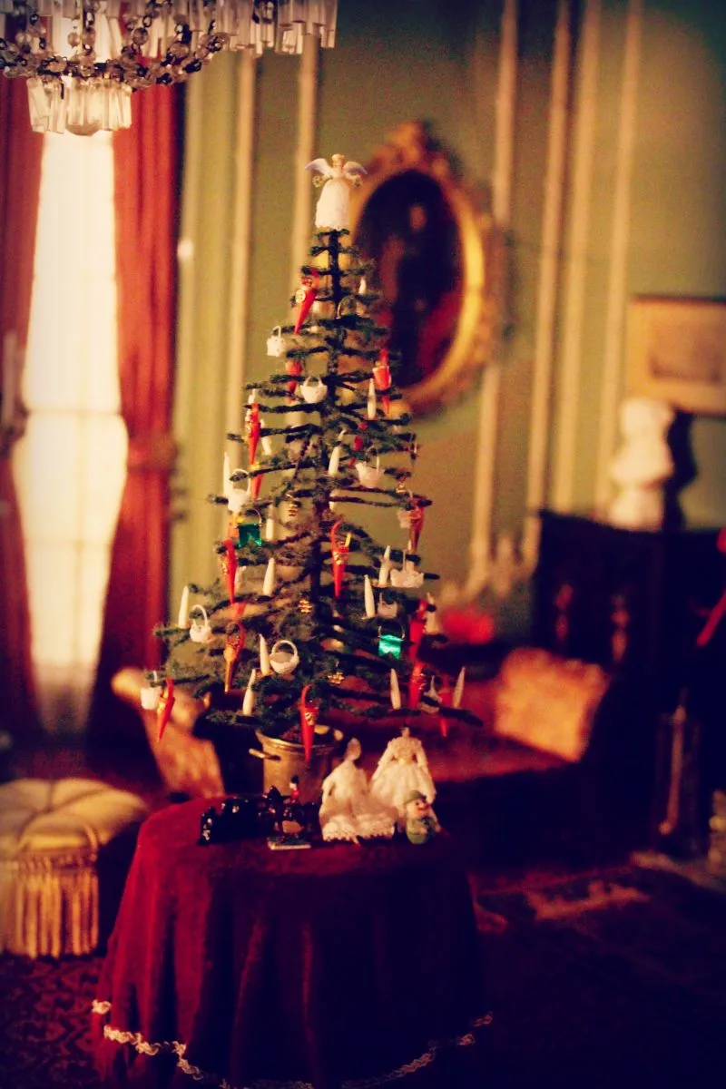 Thorne Room English drawing room Christmas