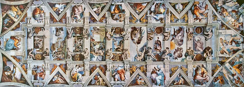 Michelangelo frescoed the ceiling of the Sistine Chapel from 1508 to 1512.