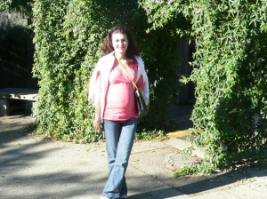 In San Francisco, November 2008; I'm abut six months pregnant with Noah. Photo by Matthew Cowan.