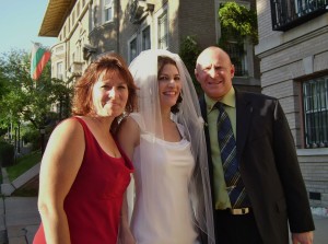 With Lisa and Jim on my wedding day, April 29, 2006, in Washington, D.C. Photo by Laura Buck.